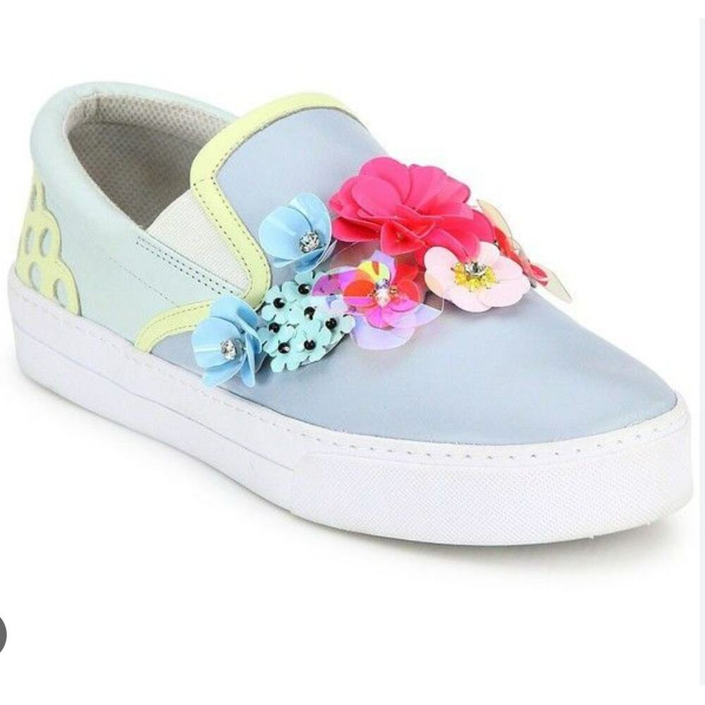 Sophia Webster Lilico Sequin Adele Sneaker Blue Pink 3D Women's Size EU 39